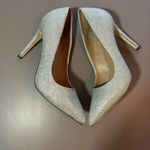 Call It Spring Silver Glitter Heels